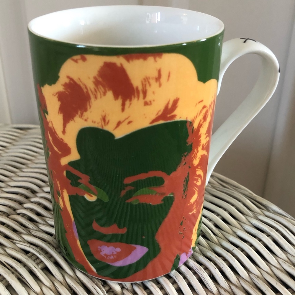 Block China ceramic coffee mug Andy Warhol's green Marilyn Monroe Pop Art 1997